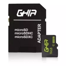 Memoria Flash Ghia 16gb Microsdhc Con Adaptador Gac075 /vc