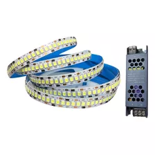 5 Metro Fita Led 2835 12v 240leds/m 3000k/4000k/6000k+ Fonte Cor Da Luz Branco-frio 6000k 110v/220v