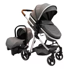 Coche New Mike Lux Gris Travel System 3 En 1 Premium Baby