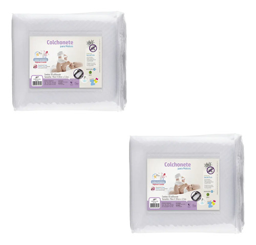 Kit 2 Colchonetes Para Moises Baby - Laváveis - Carrinho