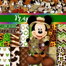 Papeles Fondos Digitales - Mickey Y Minnie Vintage Magic Pap