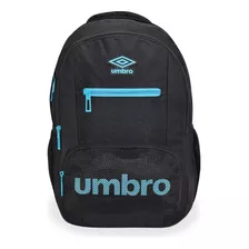 Mochila Umbro® Casual Deportiva Porta Laptop Hasta 16 Inch Color Negro/turquesa