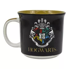 Caneca Tom Hogwarts Casas Harry Potter Grifinória Sonserina Cor Preto