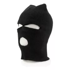 Touca Ninja Balaclava 3 Furos Preta Motoqueiro Para Frio