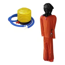 Disfraz De Uniforme De Prisión De Halloween Aterrador Para