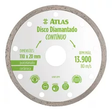 Disco De Corte Diamantado Continuo 110mm