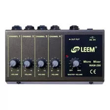 Leem Micro Mixer Wam-290 Mezclador Mixer De Línea 4 Canales