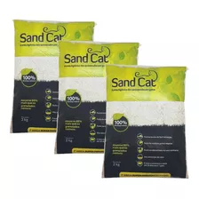 Areia Para Gato Sand Cat Super Premium 3 Pcts 2 Kg Orgânica