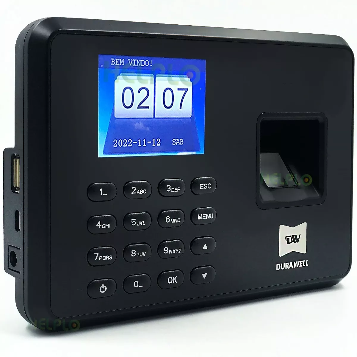 Relógio De Ponto Biométrico Impressão Digital Eletrônico Pt