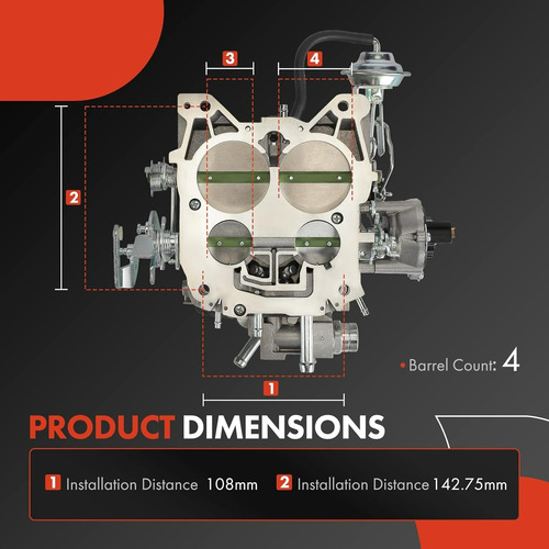 Carburador De 4 Cilindros Para Chevrolet Camaro 1987-1990 Foto 3