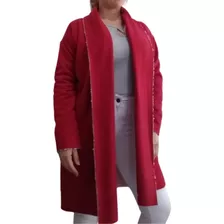 Saco Tapado De Gamuza Y Corderito Para Mujer Color Bordo