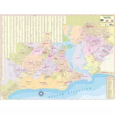Mapa Geo Político Rodoviário Gigante Da Cidade De Natal - Rn