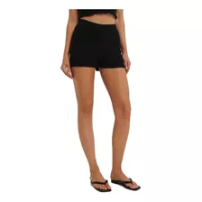 Short Canelado Pijama Curto Feminino Linha Noite