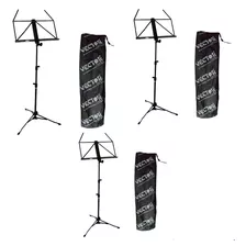 Kit 3 Estante De Partitura Vector Sp250 Retrátil Suporte Bag