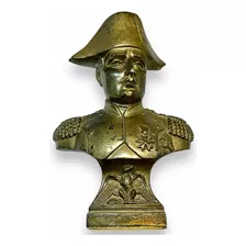 Antiguo Busto De Napoleón Bonaparte De Metal 13 Cms