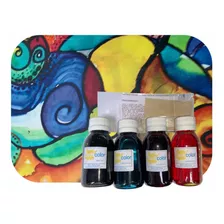 Kit Pintura Em Seda Pura - Vaporizacao 04 Cores