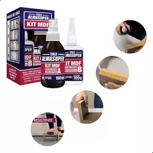 Kit Cola Instantânea Para Mdf + Catalizador 100g Almasuper