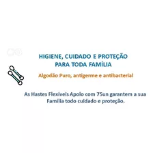 Cotonete Apolo Hastes Flexíveis Antigerme 75 Unid - Original