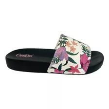 Chinelo Feminino Capricho Slide Super Flower Branco - Cp3398