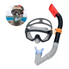 Kit Snorkel Máscara Mergulho Natação Esporte Adulto Mar 