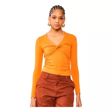 Blusa Colcci Slim Ou24 Laranja Grapefruit Feminino