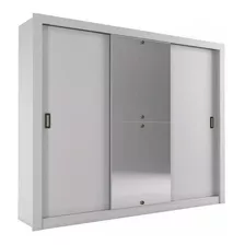 Guarda Roupa Amapa 3 Portas 1 C/ Espelho - Branco Leifer