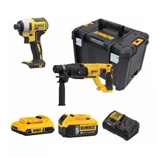 Kit Taladro Rotomartillo Dewalt Taladro Impacto Dck260d1p1t Color Amarillo Frecuencia 50/60hz