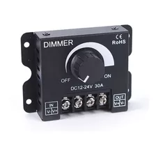 Controlador Dimmer Fita De Led 12v 24v 30a Brilho No Full