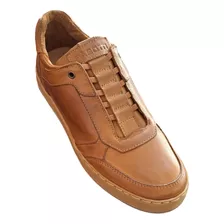 Zapatillas Pasotti Raneri Cuero Recortes Y Elastico Hombre 