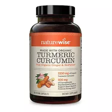 Naturewise Curcumina Cúrcuma 2250mg | 95% Curcuminoids & Bio