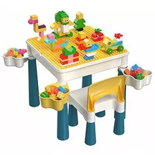 Kids 5-in-1 Multi Activity Table Set - Building Block Table 