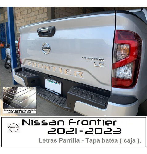 Letras Logotipo Nissan Frontier  2021 - 2023 Tapa Batea Foto 2
