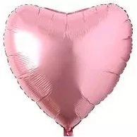 Globo Metalizado Corazón 45 Cm Color Rosa X 2 Unidades