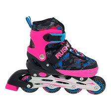 Patines Rush Girl En Línea 6 A 12 Años Talla Ajustable