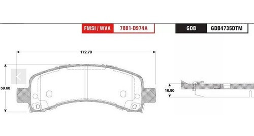 Kit Balatas D/t Ceramica Trw Avalanche 1500 4x2 2004 Foto 3