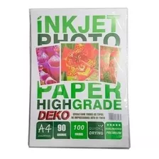 Papel Sublimatico Rosa A4 90g 100 Folhas Deko Inkjet