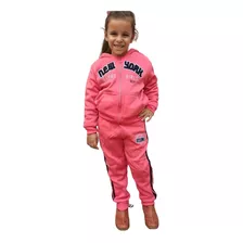 Roupa Infantil Conjunto Moletom Inverno Menina Flanelado