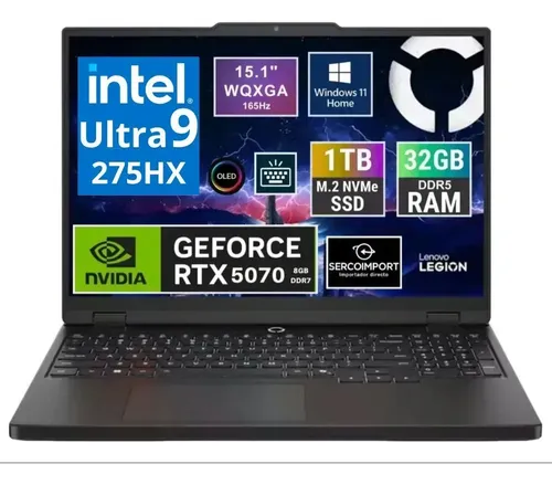 Notebook Lenovo Legion 5 2025 15 Oled Ultra 5070 1Tb/32Gb