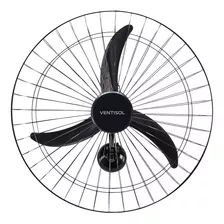 Ventilador De Parede Ventisol New 14062 New Cromado Com 3 Pás Cor Preto De Plástico, 60 cm De Diâmetro 220 v