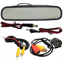 Kit Retrovisor Interno Com Monitor E Câmera De Ré Borboleta