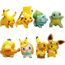 Figura Pokemon Set X8 Pikachu Squirtle Bulbasaur Pika Eve 