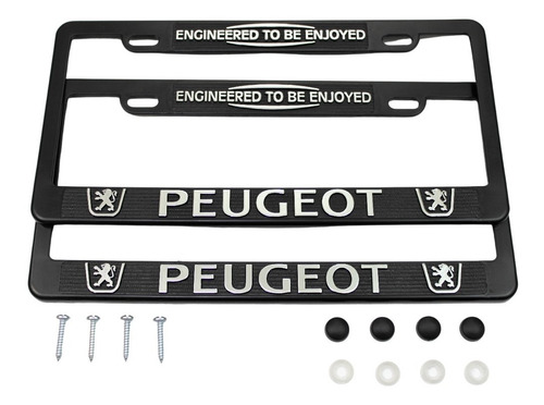 Porta Placas Peugeot Auto Camioneta Letras Cromo Cubre Pijas Foto 3