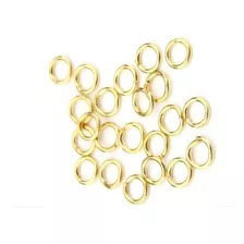 Mil Aros Dorados De 6 Mm Para Conectar Llaveros O Bisuteria