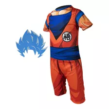 Fantasia Roupa Infantil Goku Máscara Dragon Ball Z Ou Super