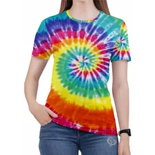 Camiseta Tie Dye Feminina Blusa Roupas Camisa Tai Dai Est 24