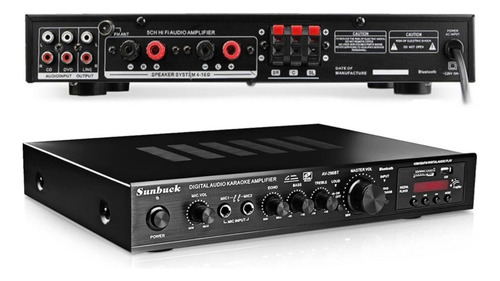 Amplificador De Audio Bluetooth Sunbuck Av-298bt 5.1 Estereo Color Negro Potencia De Salida Rms 2000 W Voltage 127v