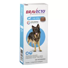 Antipulgas E Carrapatos Bravecto Cães 20 A 40kg - 1000 Mg