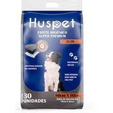 Tapete Super Premium Huspet Carvão 80x60cm - 30 Unidades