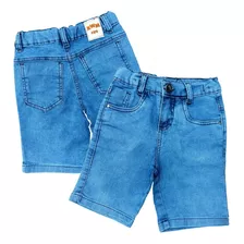 Kit 2 Bermudas Juvenil/infantil 2 Ao 8 Menino Jeans Promoção