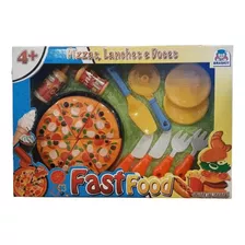 Brinquedo Fast Food Infantil Pizza 900-7 - Braskit